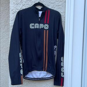 Capo Men's Black Long Sleeve Full Zip Cycle Jersey Size XL